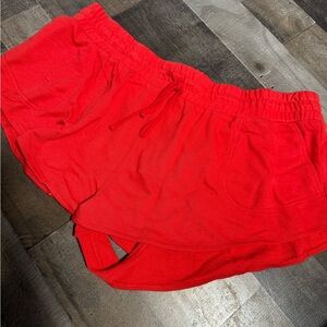 NWT Anthropologie Daily Practice Solid Bleacher‎ Sea Red Shorts- XL